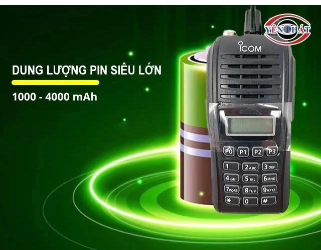 Bộ đàm Icom dung lượng pin lớn