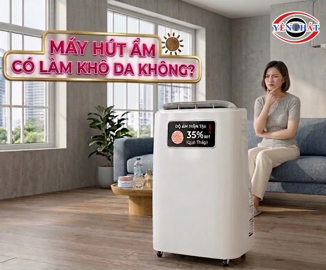 máy hút ẩm có làm khô da không?