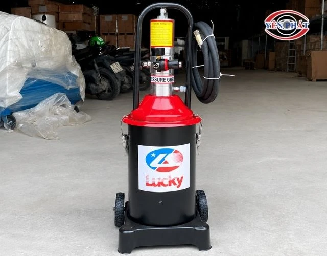Máy bơm mỡ khí nén Lucky 12 lít chính hãng