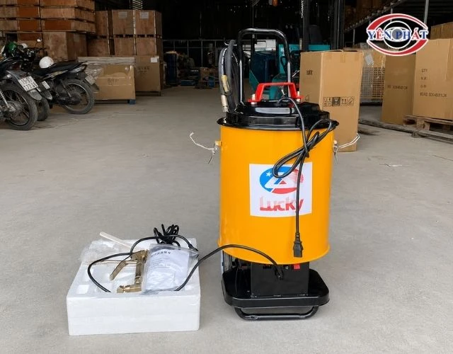 Máy bơm mỡ khí nén Lucky 15 lít chất lượng