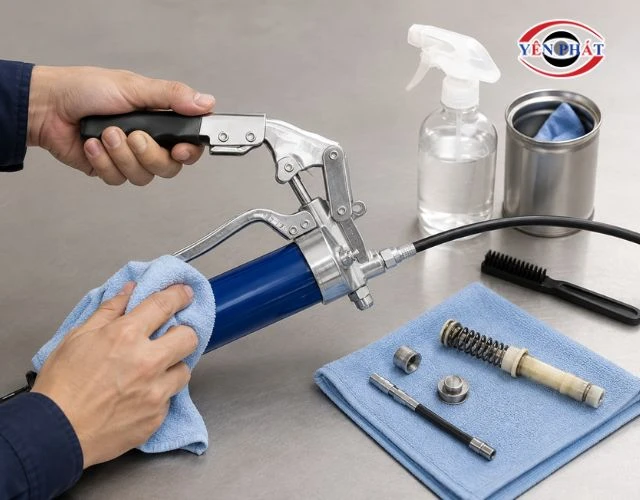 Hướng dẫn vệ sinh và bảo quản súng bơm mỡ