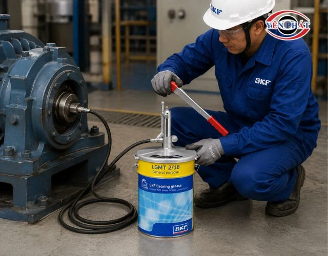 Hướng dẫn vận hành máy bơm mỡ SKF LAGG 18M