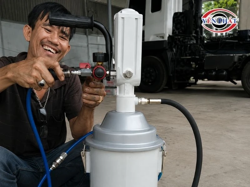 Kiểm tra các đầu nối và chạy thử máy
