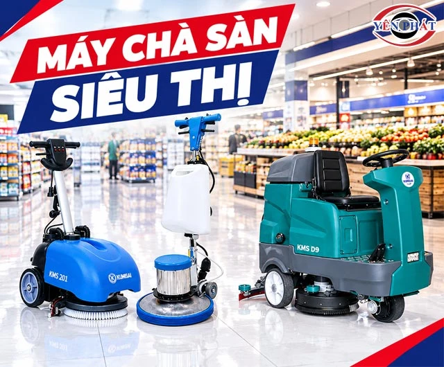 TOP 4 Máy chà sàn cho siêu thị: Chà sạch - Bền - Giá tốt