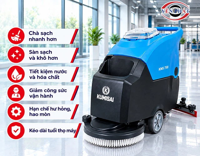 Lợi ích khi biết cách sử dụng máy chà sàn liên hợp