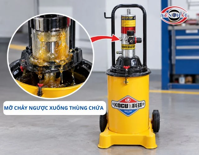 Mỡ trào ngược vào lại bình chứa