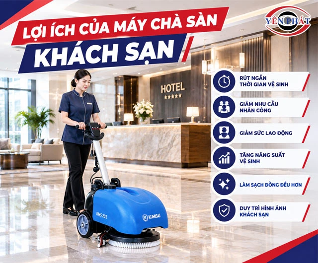 Lợi ích máy chà sàn khách sạn