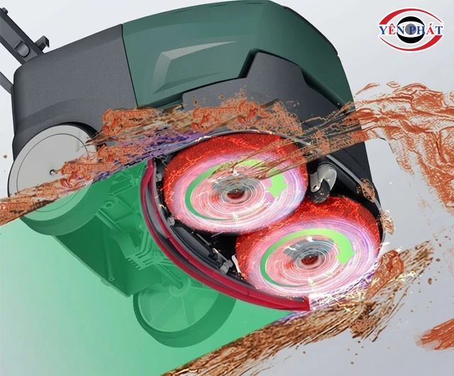 máy chà sàn liên hợp mini chà - hút đồng thời