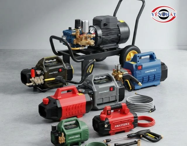 Máy rửa xe Amaxtools có nhiều mẫu mã, đa dạng công suất