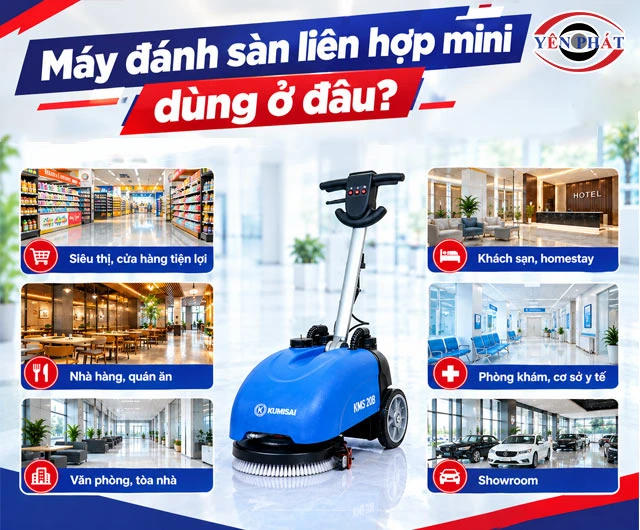 Ứng dụng máy chà sàn liên hợp mini