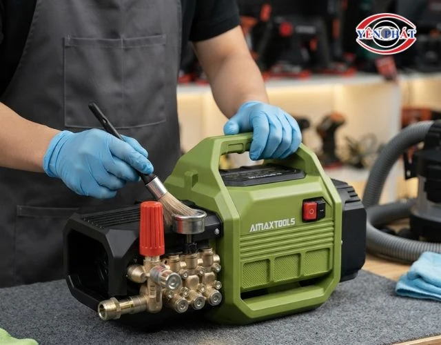 Vệ sinh máy rửa xe Amaxtools đúng cách