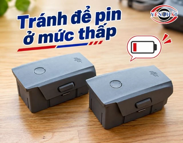 Tránh để pin Flycam cạn kiệt