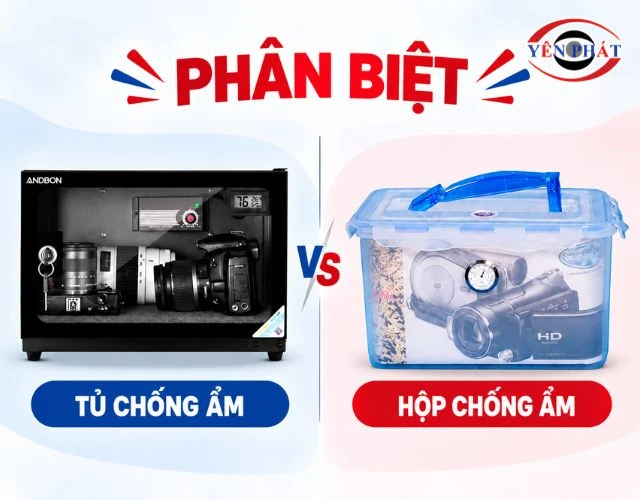 So sánh tủ chống ẩm và hộp chống ẩm