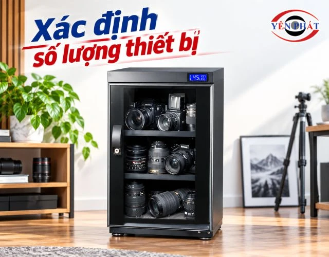 Xác định dung tích tủ hút ẩm dựa trên số lượng thiết bị