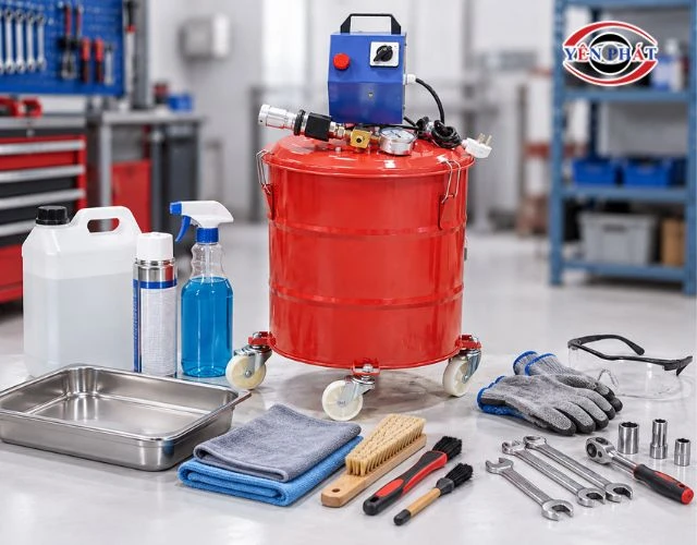 Chuẩn bị gì trước khi tiến hành vệ sinh máy bơm mỡ