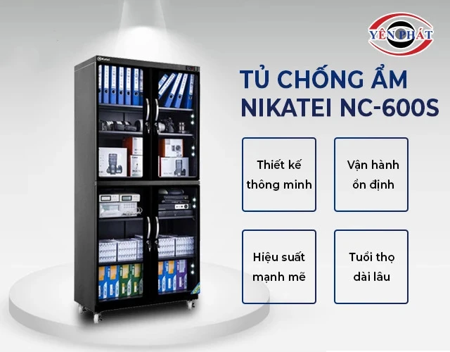Tủ hút ẩm phòng lab Nikatei NC-600S