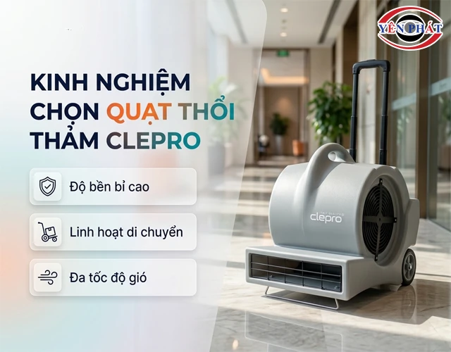 Kinh nghiệm chọn quạt thổi thảm Clepro phù hợp nhu cầu
