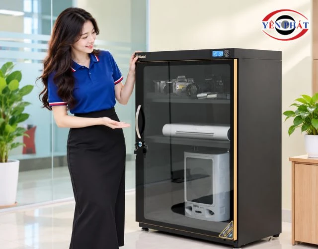 Tủ chống ẩm Nikatei thiết kế gọn đẹp, dễ bố trí