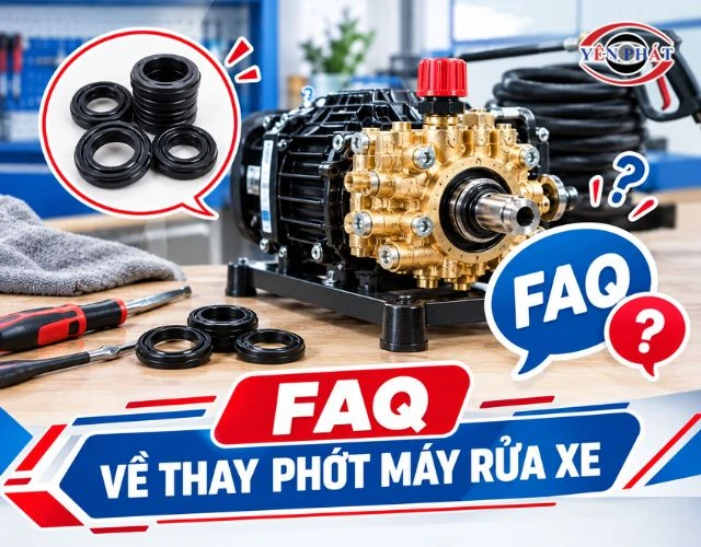 Giải đáp thắc mắc thường gặp về thay phớt máy rửa xe