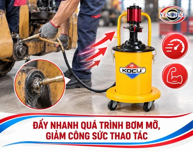 Thiết bị đẩy nhanh quá trình tra mỡ, bôi trơn