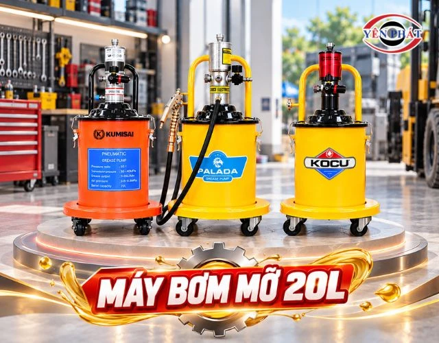 Máy bơm mỡ 20L loại nào tốt? TOP 6 model tra nhanh và bền