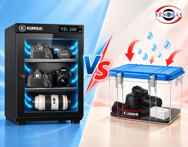 So sánh cơ chế vận hành tủ chống ẩm IC và hộp chống ẩm Silicagel