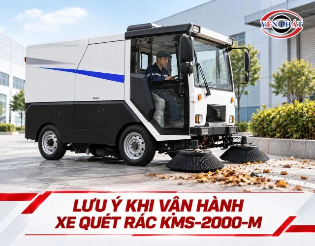 Lưu ý gì khi vận hành xe quét rác ngồi lái Kumisai KMS-2000-M