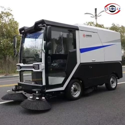 Xe quét rác công nghiệp ngồi lái Kumisai KMS-2000-M (Pin Lithium) 4