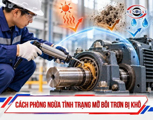 Hướng dẫn cách phòng ngừa mỡ bôi trơn bị khô diễn ra