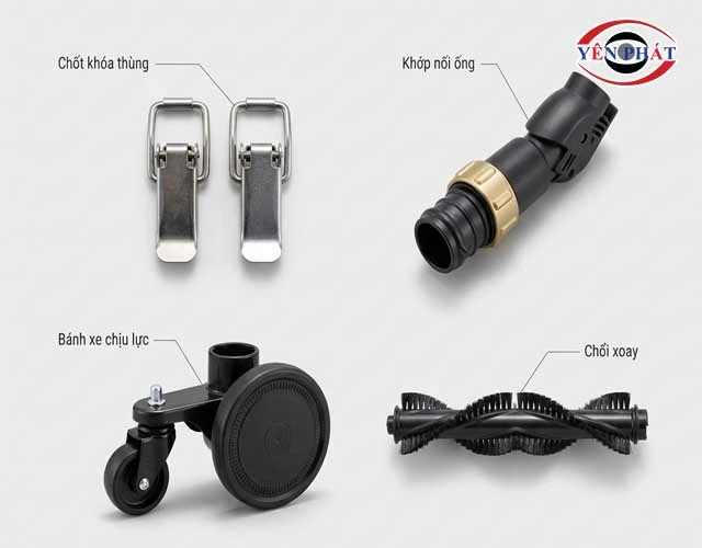 Vhốt khóa, khớp nối, bánh xe và chổi xoay máy hút bụi hitachi