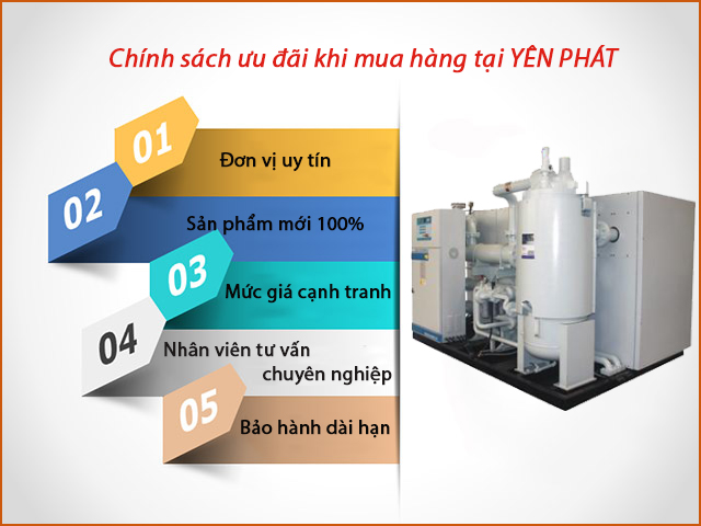 Ưu đãi khi mua máy nén khí trục vít Fusheng SA 132W tại điện máy Yên Phát