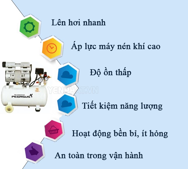 Ưu điểm của máy nén khí Pegasus TM-OF550-35L