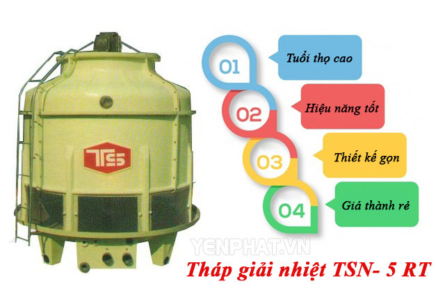 tháp giải nhiệt TSN-5RT chất lượng cao có nhiều ưu điểm thu hút khách hàng