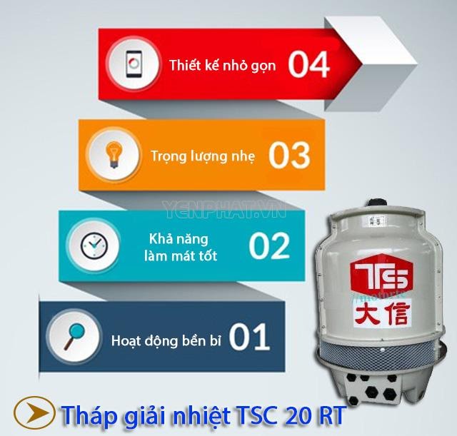 ưu điểm của tháp giải nhiệt TSC 20RT