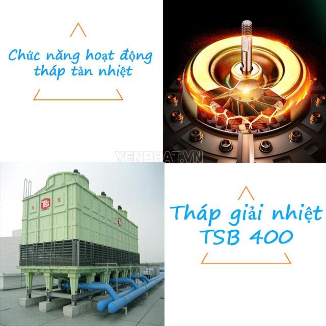 Tháp giải nhiệt TSB 400 có động cơ giải nhiệt mạnh mẽ
