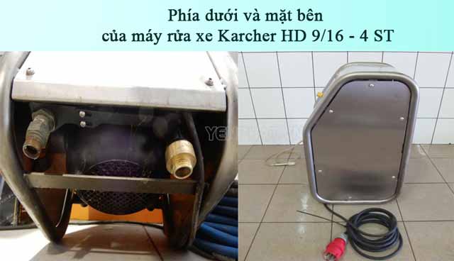 Phía dưới và mặt bên của máy rửa xe Karcher HD 9/16-4 ST