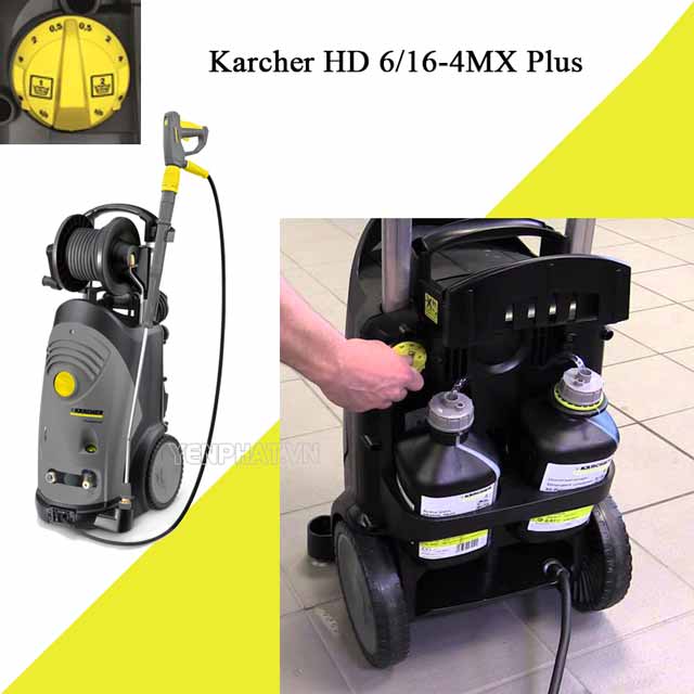 Máy xịt rửa xe áp lực cao Karcher HD 6/16-4MX Plus có khả năng tự điều chỉnh chất tẩy rửa