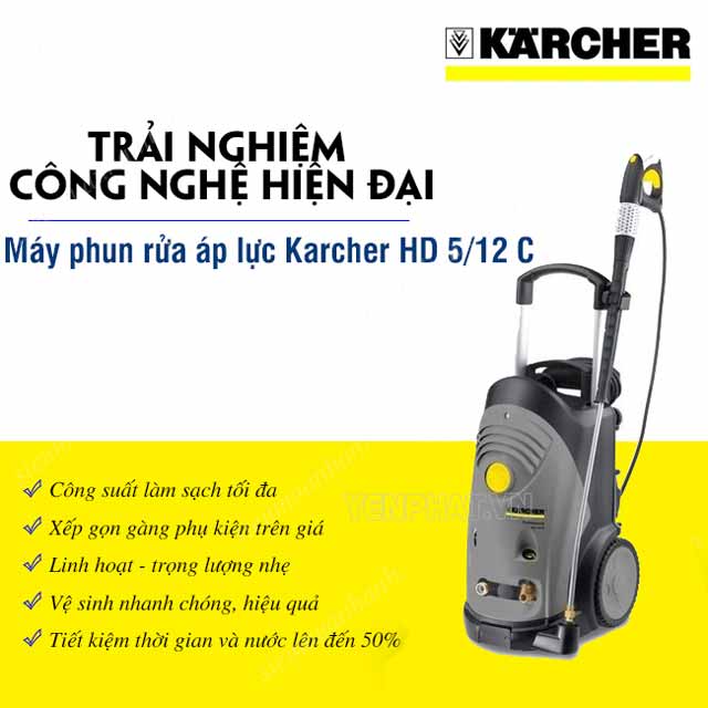 ưu điểm của máy rửa xẻ Karcher HD 5/12 C