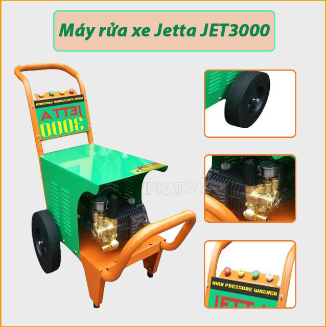 Máy xịt rửa xe Jetta JET3000 có nhiều chi tiết quan trọng
