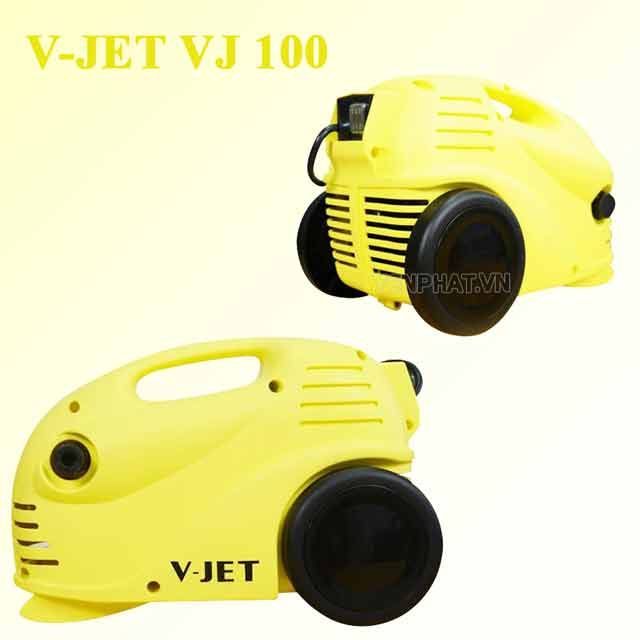 Mặt sau và mặt bên của máy xịt rửa xe ô tô chuyên nghiệp V-Jet VJ100