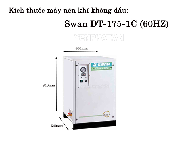 máy nén khí không dầu Swan DT-175-1C (60HZ)