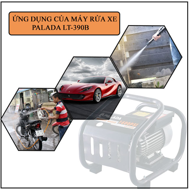 Ứng dụng của Cấu tạo máy rửa xe Palada LT-390B 1.8KW
