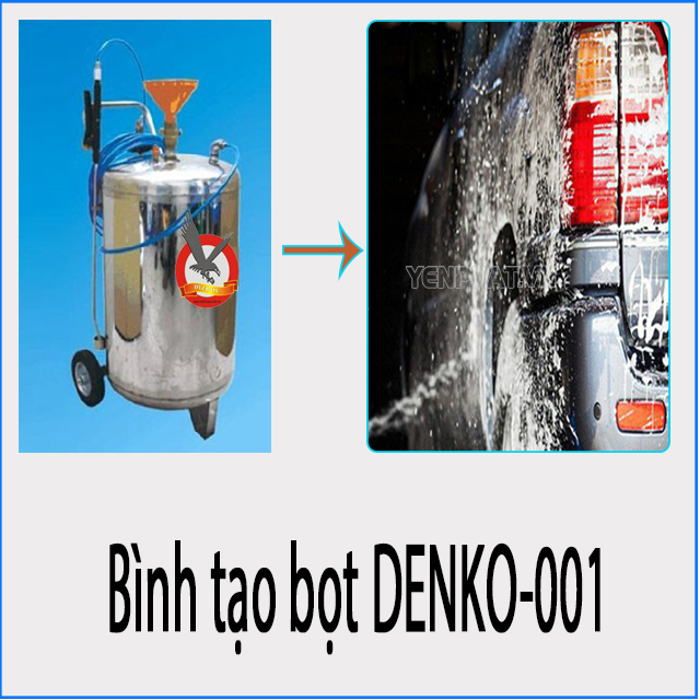 Bình bọt tuyết DENKO-001 được sử dụng tại hầu hết các tiệm rửa xe