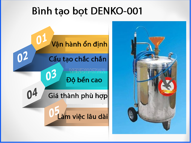 Bình bọt tuyết DENKO-001 có nhiều ưu điểm vượt trội