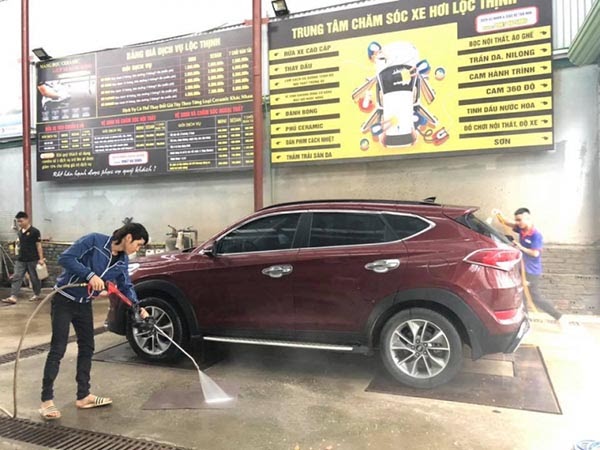 Rửa xe ô tô tại Bắc Giang