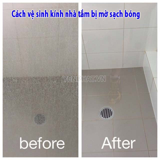 Cách làm sạch kính nhà tắm bị mờ sạch bóng