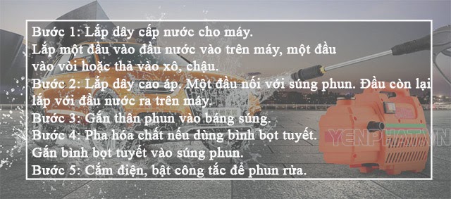 hướng dẫn lắp máy rửa xe fumak