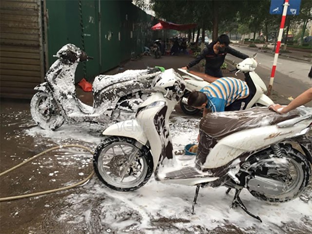 rửa xe máy hưng yên