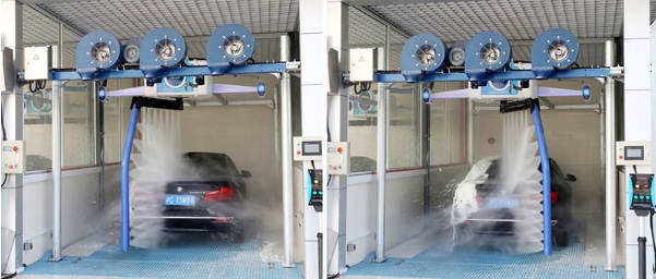 Máy rửa xe tự động giải quyết tốt tình trạng quá tải tiệm rửa xe