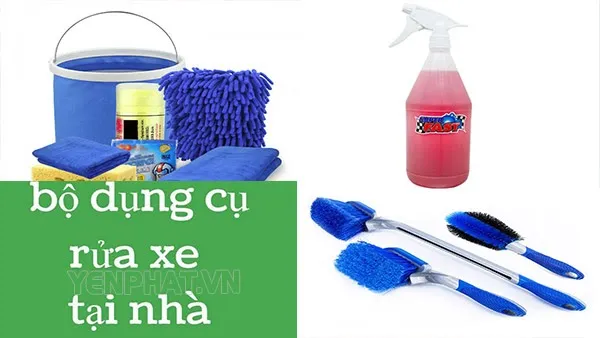 Bộ dụng cụ cần thiết đi kèm dung dịch rửa xe Fast